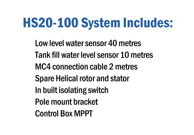 HydroTron Solar Submersible Pump - HS20-100 - System Inclusion