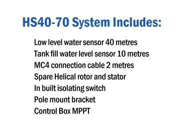 HydroTron Solar Submersible Pump - HS40-70 - System Inclusion