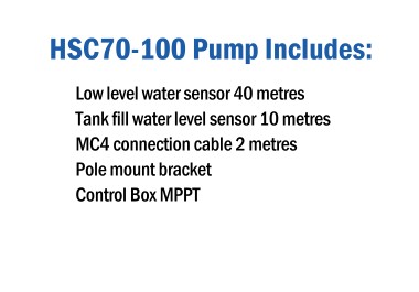 HydroTron Solar Submersible Pump - HSC70-100 - System Inclusion