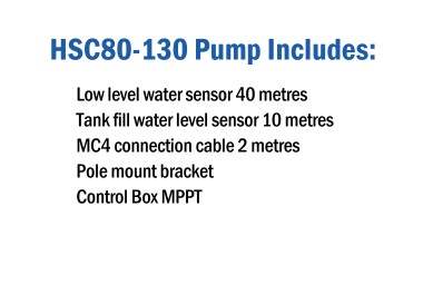 HydroTron Solar Submersible Pump - HSC80-130 - System Inclusion